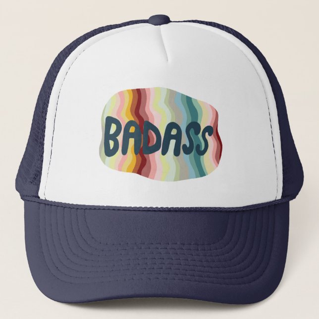 Badass Colorful Rainbow Handlettering Design Keps (Framsida)
