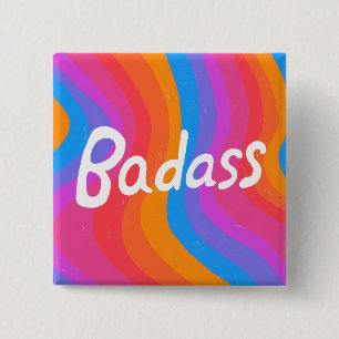 BADASS-Coola för färgstark Roligt Knapp