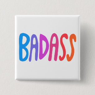 BADASS-Coola för färgstark Roligt Knapp