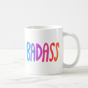 BADASS Cute Colorful Roligt Letar Kaffemugg