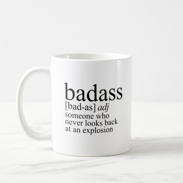 Badass definition kaffemugg (Vänster)
