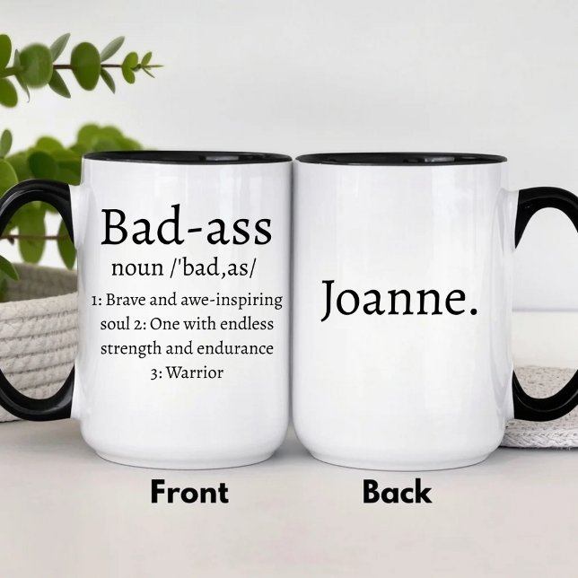 Badass-definition Två-Tonad Mugg (Skapare uppladdad)