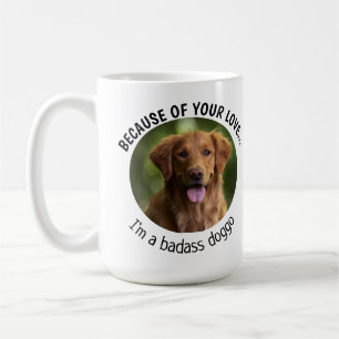 Badass Doggo Fars dag Anpassningsbar Photo Kaffemugg