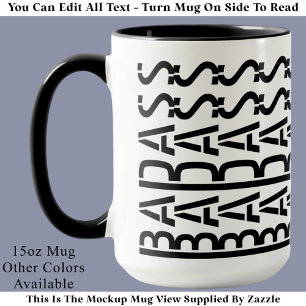 BADASS Dold Meddelande Modern Trendig Typografi Mugg