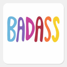 BADASS Färgglad Rolig Bokstavsstil 