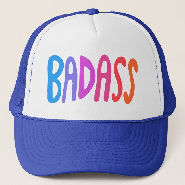 BADASS-färglös regnbågshanteringsdesign Keps (Framsida)