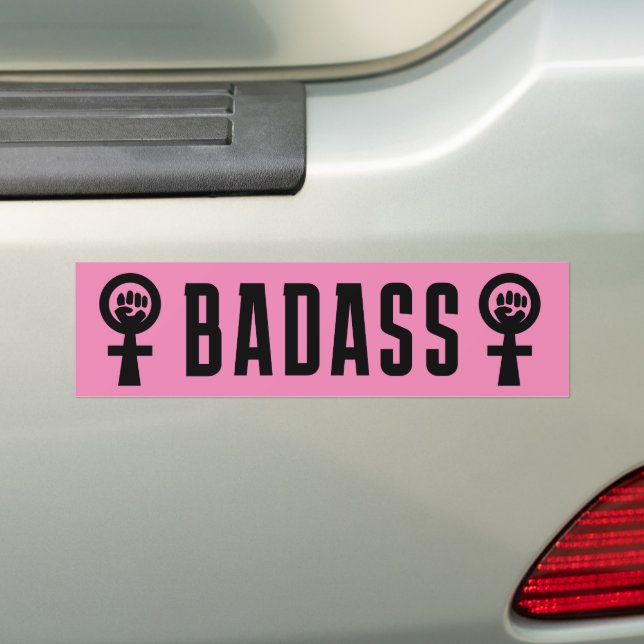 Badass Feminist Bildekal (På Bil)