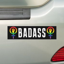 Badass Feminist LGBTQIA Bildekal