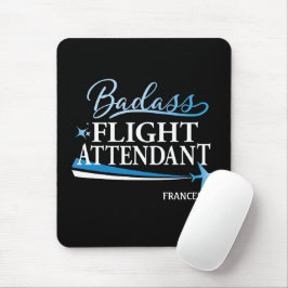 Badass Flight Attendant Personalize Black Musmatta