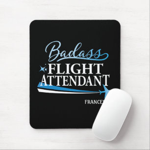 Badass Flight Attendant Personalize Black Musmatta