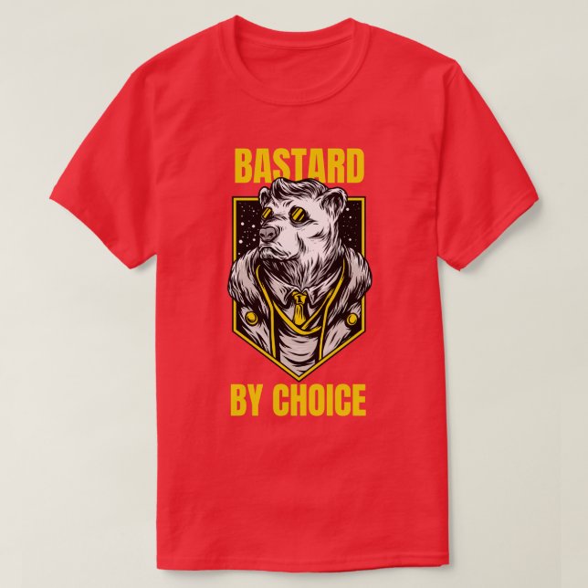 Badass Gangster Bear T Shirt (Design framsida)