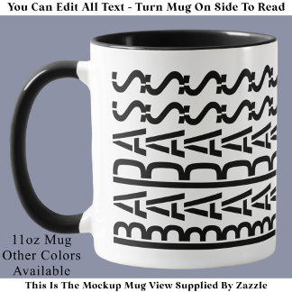 BADASS Hidden Message Modern Trendy Typography  Mugg