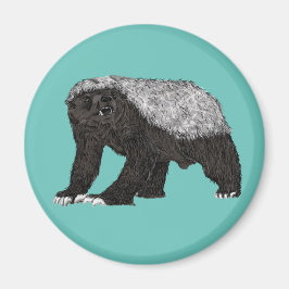 Badass Honey badger Nasty Attitude Animal Art Magnet