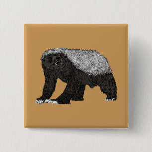 Badass Honey badger utan fruktlös attityd Djurkons Knapp