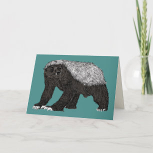 Badass Honey badger utan fruktlös attityd Djurkons Kort