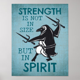 Badass Karate Penguin Motivational Poster