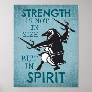Badass Karate Penguin Motivational Poster