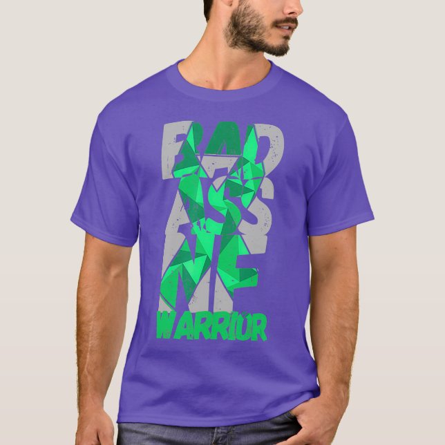 Badass NF Warrior Neurofibromatosis Awareness T Shirt (Framsida)