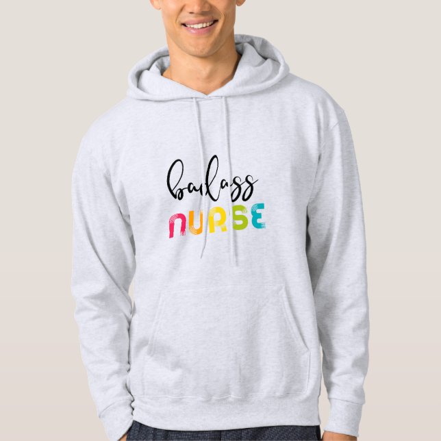Badass Nurse Hoodie (Framsida)