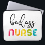 Badass Nurse Laptop Fodral<br><div class="desc">En ljus och snyggt design för alla sjuksköterskor och vårdgivare!</div>