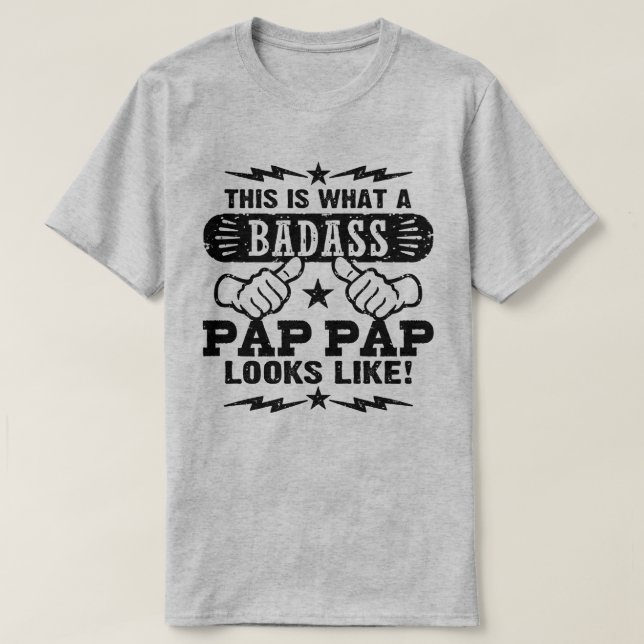 Badass Pap Pap T-shirt (Design framsida)