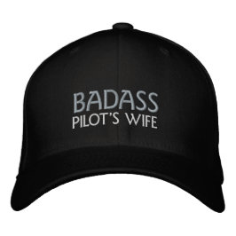 Badass Pilots hustru, broderade tak Broderad Keps