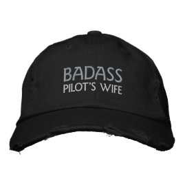 Badass Pilots hustru, broderade tak Broderad Keps