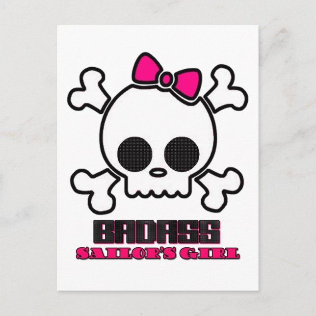Badass Sailor's Girl Vykort (Framsida)