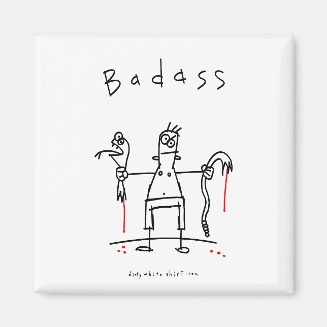 Badass Snake Guy Magnet (Framsidan)