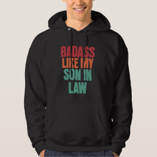Badass som min son i Lag-Fars dag familjen Hoodie