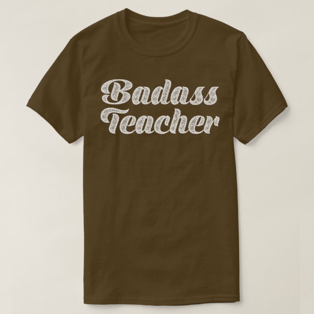 Badass Teacher Typography T Shirt (Design framsida)