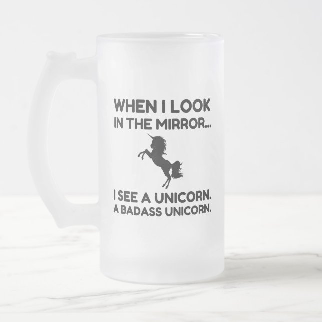 BADASS UNICORN FROSTAT ÖLGLAS (Vänster)