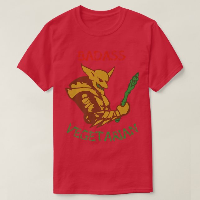 Badass vegetarian (demon), lustig coola veggie äls t shirt (Design framsida)