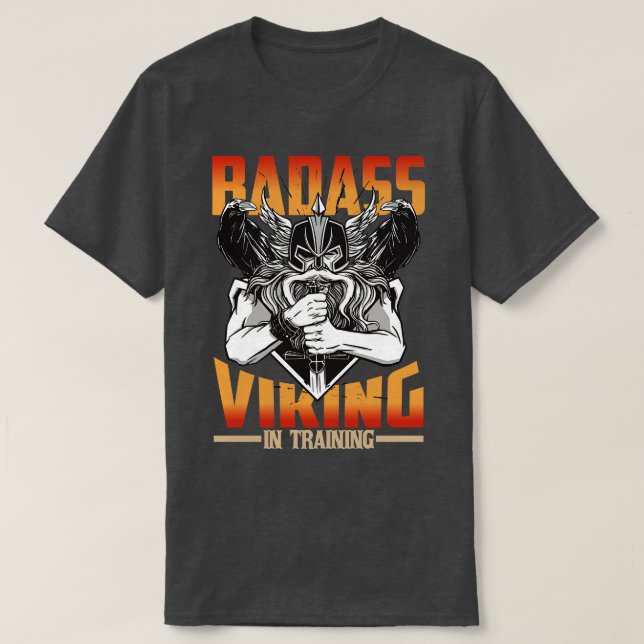 Badass Viking in Training Valhalla Norse Fläkt Vik T Shirt (Design framsida)
