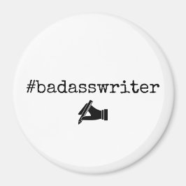 badasswriter-cirkelmagnet magnet