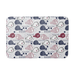 Badbad i Cute Fish Mönster Badrumsmatta