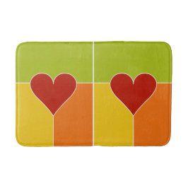 Badbad i Heart Mönster Badrumsmatta