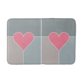 Badbad i Heart Mönster Badrumsmatta