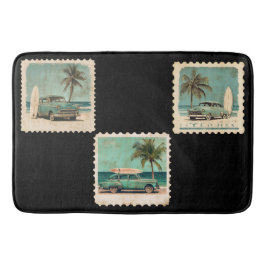 Badbadmatt på strandträningsteman badrumsmatta