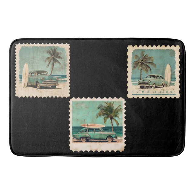 Badbadmatt på strandträningsteman badrumsmatta (Framsidan)