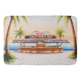 Badbadmatt på strandträningsteman badrumsmatta