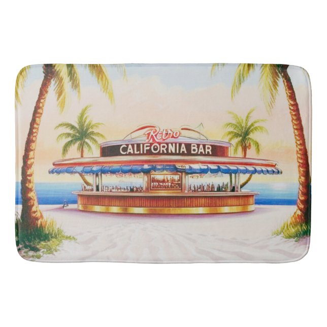 Badbadmatt på strandträningsteman badrumsmatta (Framsidan)