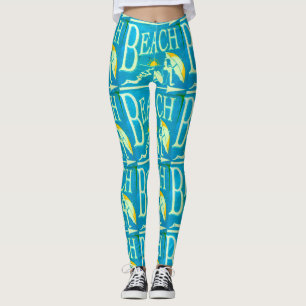 badblått leggings