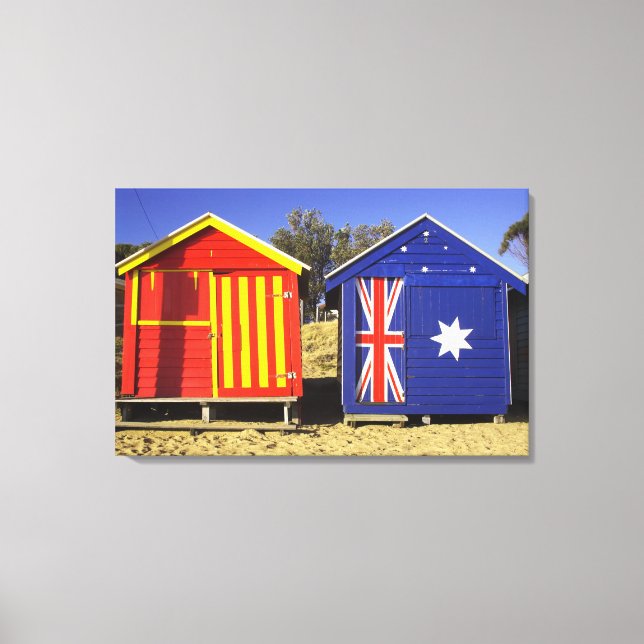 Badboxar, Mitten Brighton Beach, Port 2 Canvastryck (Framsida)