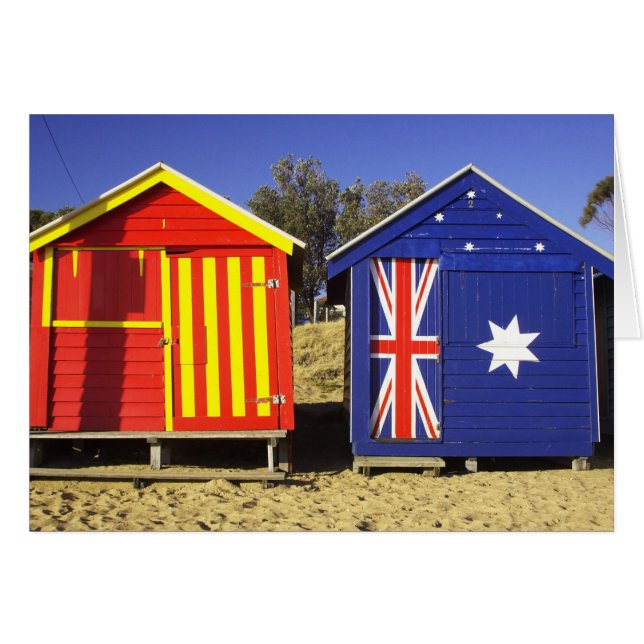 Badboxar, Mitten Brighton Beach, Port 2 Hälsningskort (Framsidan Horizontal)