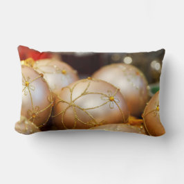 Bädda blommor Guld Boll-prydnadsföremål Lumbarkudde