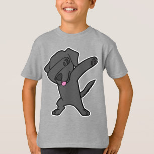Badda den svart lab klicken för hund för t shirt