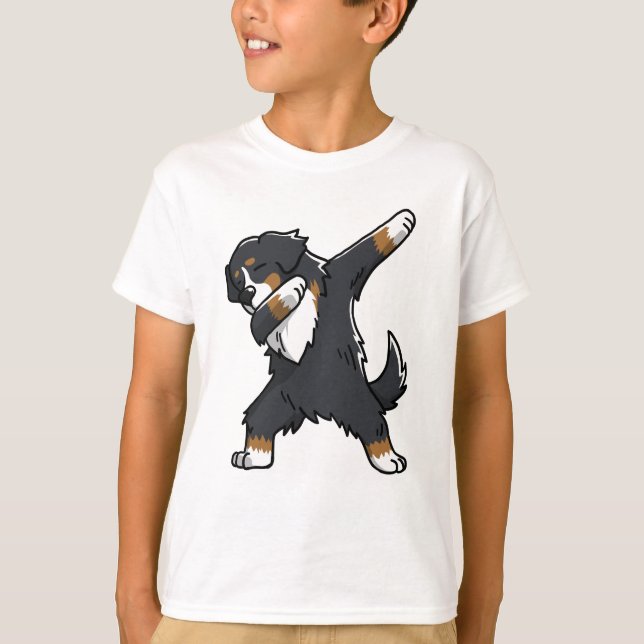 Badda för Bernese berghund T Shirt (Framsida)