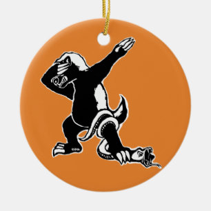 Badda honey badger julgransprydnad keramik