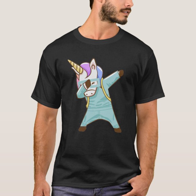 Badda pride för regnbågeUnicorn LGBT T Shirt (Framsida)